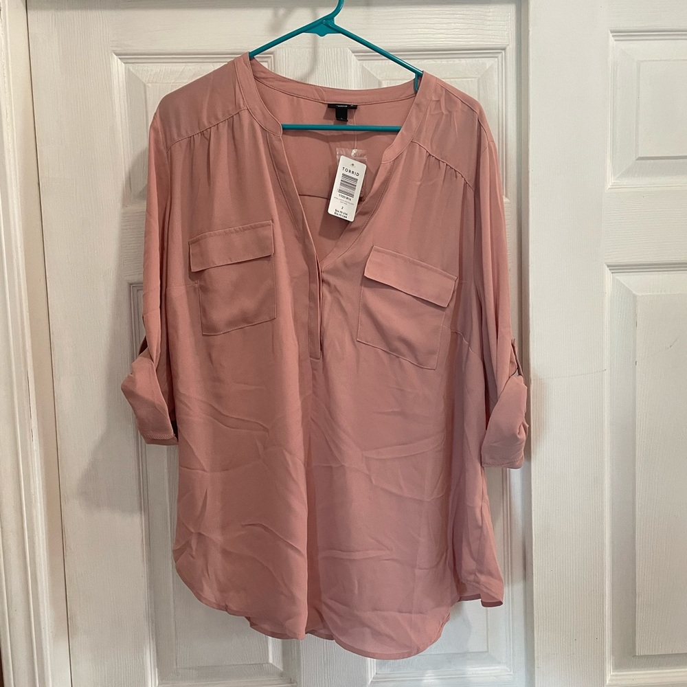 Blush Torrid Harper blouse